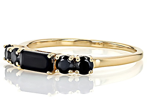 Pre-Owned Black Spinel 10k Yellow Gold Ring 0.50ctw