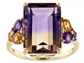 Picture of Pre-Owned Bi-Color Ametrine 10k Yellow Gold Ring 7.07ctw