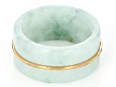 Pre-Owned Green Jadeite 10k Yellow Gold Ring