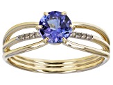 Pre-Owned Blue Tanzanite 10k Yellow Gold Ring 0.80ctw