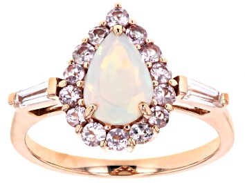 Picture of Pre-Owned Multi Color Opal 10k Rose Gold Ring 1.49ctw