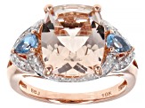 Pre-Owned Peach Cor-de-Rosa Morganite(TM) 10k Rose Gold Ring 4.38ctw