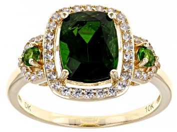 Picture of Pre-Owned Green Chrome Diopside 10k Yellow Gold Ring 2.15ctw