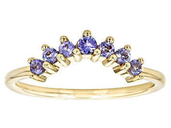Picture of Pre-Owned Blue Tanzanite 10k Yellow Gold Ring 0.21ctw