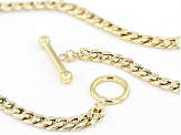 Pre-Owned 18k Yellow Gold Over Sterling Silver 4.5mm Curb 20 Inch Chain With Toggle Clasp