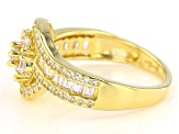 Pre-Owned White Cubic Zirconia 18k Yellow Gold Over Sterling Silver Ring 1.75ctw