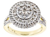 Pre-Owned Diamond 10k Yellow Gold Cluster Ring 1.50ctw