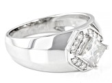 Pre-Owned Moissanite platineve mens ring 1.54ctw DEW.