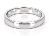 Pre-Owned Rhodium Over Sterling Silver 4mm Band Ring