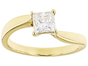 Pre-Owned Moissanite 14k Yellow Gold Ring .70ct DEW