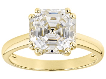 Picture of Pre-Owned Moissanite 14k Yellow Gold Ring 3.92ct DEW