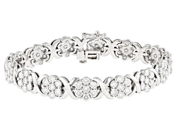 Picture of Pre-Owned Moissanite Platineve Tennis Bracelet 9.80ctw DEW.
