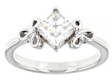 Pre-Owned Moissanite Platineve Solitaire Ring .90ct DEW