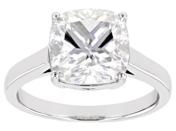 Picture of Pre-Owned Moissanite Platineve Solitaire Ring 5.02ct DEW