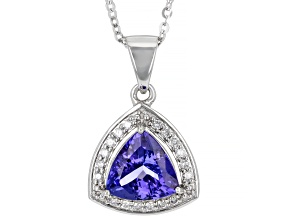 Pre-Owned Blue Tanzanite Platinum Pendant With Chain 2.03ctw