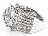 Pre-Owned Diamond 10k White Gold Cluster Ring 3.00ctw