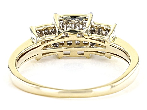 Pre-Owned Candlelight Diamonds™ 10k Yellow Gold Cluster Ring 0.35ctw