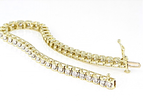 Pre-Owned White Diamond 10k Yellow Gold Tennis Bracelet 3.00ctw
