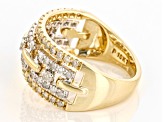 Pre-Owned White Diamond 10k Yellow Gold Band Ring 0.75ctw
