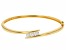 Pre-Owned Moissanite 14k Yellow Gold Over Silver Bangle Bracelet .99ctw DEW.