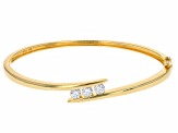 Pre-Owned Moissanite 14k Yellow Gold Over Silver Bangle Bracelet .99ctw DEW.