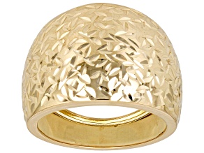 Pre-Owned 10k Yellow Gold Diamond-Cut Dome Ring