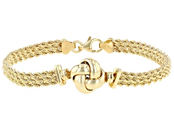 Picture of Pre-Owned 10k Yellow Gold Multi-Row Rope Love Knot Bracelet
