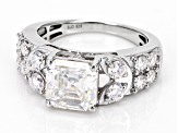 Pre-Owned Moissanite Platineve Ring 3.84ctw DEW.