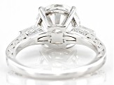 Pre-Owned Moissanite Platineve Engagement Ring 3.94ctw DEW.
