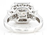 Pre-Owned Moissanite Platineve Halo Ring 2.64ctw DEW