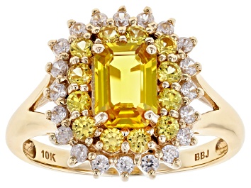 Picture of Pre-Owned Yellow Sapphire 10k Yellow Gold Ring 1.82ctw