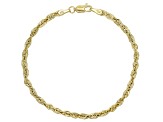 Pre-Owned 10K Yellow Gold 3.2MM Diamond-Cut Rope Link Bracelet