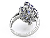 Pre-Owned Blue Tanzanite Rhodium Over Sterling Silver Ring 2.02ctw