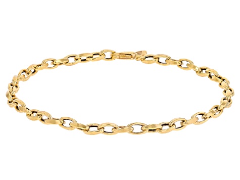 Pre-Owned 10k Yellow Gold 3mm Torchon Box Link Bracelet
