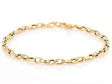 Pre-Owned 10k Yellow Gold 3mm Torchon Box Link Bracelet