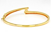 Pre-Owned Moissanite 14k Yellow Gold Over Silver Oval Bangle Bracelet .60ct DEW.
