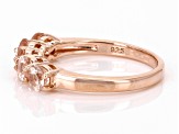 Pre-Owned Peach Morganite 18k Rose Gold Over Sterling Silver Ring 0.94ctw