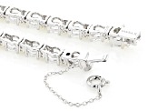 Pre-Owned White Cubic Zirconia Platineve® Tennis Necklace 58.40ctw