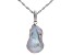 Pre-Owned Genusis™ Platinum Cultured Freshwater Pearl Rhodium Over Sterling Silver Pendant And Chain