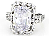 Pre-Owned White Cubic Zirconia Platinum Over Sterling Silver Ring 13.57ctw
