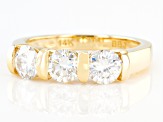 Pre-Owned Moissanite 14k Yellow Gold Band Ring .45ctw DEW