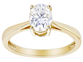 Pre-Owned Moissanite 14k Yellow Gold Solitaire Ring 1.50ct DEW