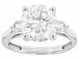 Pre-Owned Moissanite 14k White Gold Ring 3.86ctw DEW