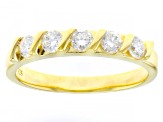 Pre-Owned Moissanite 14k Yellow Gold Over Silver Ring And Bangle Bracelet Set 1.80ctw DEW.