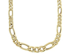 Pre-Owned 18k Yellow Gold Over Sterling Silver 4-7mm Graduated Figaro 20 Inch Chain