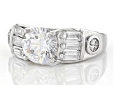 Pre-Owned White Cubic Zirconia Platinum Over Sterling Silver Ring 4.68ctw