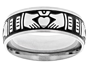 Picture of Pre-Owned Stainless Steel Claddagh Band Ring