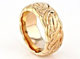 Pre-Owned 18k Yellow Gold Over Bronze 9mm "Arezzo" Byzantine Band Ring
