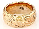 Pre-Owned 18k Yellow Gold Over Bronze 9mm "Arezzo" Byzantine Band Ring