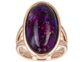 Pre-Owned Purple Turquoise Copper Ring